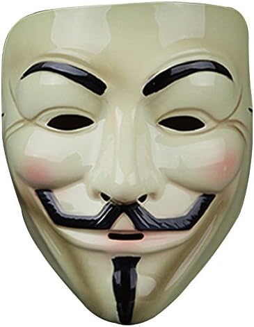 Guizen Costume Mask V For Vendetta Guy Fawkes Anonymous Fancy Dress Hallowee Face Mask-Style02