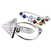 TUMBEELLUWA Healing Crystal Quartz 7 Chakra Pendulum Dowsing Gemstone Divination Reiki Stone,Rock Quartz