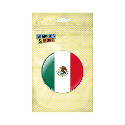 Mexico National Country Flag Pinback Button Pin Badge - 3 Inch Diameter