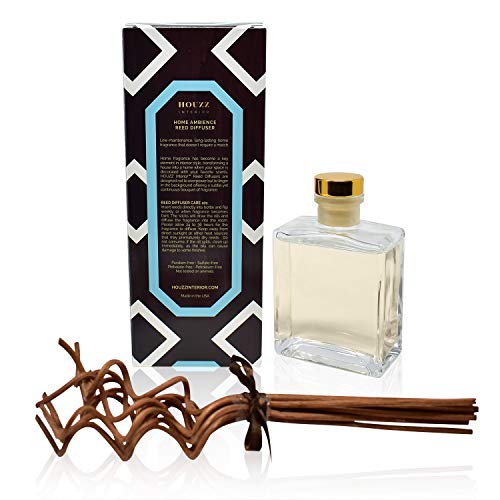 HOUZZ Interior Coconut & Vanilla Bean Reed Diffuser Oil and Scent Sticks Gift Set - Coconut, Lily of the Valley, Cedar and Vanilla Home Fragrance - No Sulfates or Parabens - Made in the USA - Thumbnail 3