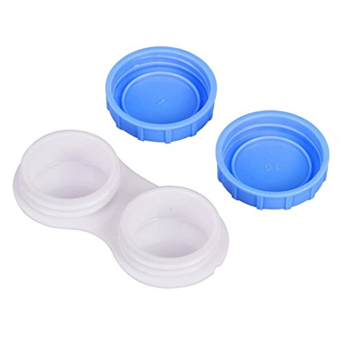 Polytree Portable Travel Kit Mirror Box Contact Lens Case Holder - Blue