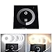 RGBZONE DC12V-24V 8A Wall-mounted Touch Panel Brightness Adjustable Dimmer for Single Color LED Light Strip, Black