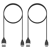 Henoda 2PCS 3FT Replacement USB Charger Charging Cable for Fitbit Charge HR Band Wireless Activity Bracelet