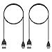 Henoda 2PCS 3FT Replacement USB Charger Charging Cable for Fitbit Charge HR Band Wireless Activity Bracelet