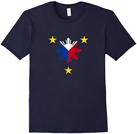 Men's Philippine Flag Shirt - Philippines Sun and Star Shirt XL Navy
