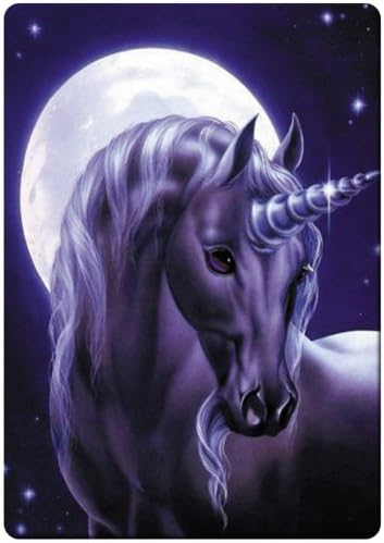 Unicorn at moon fridge magnet