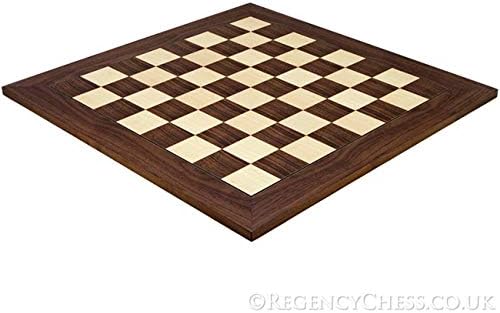 21.7 Inch Montgoy Palisander and Maple Deluxe Chess Board