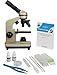 Click N' Play Microscope for Kids 3 Magnification Levels 40x 100x 400x Includes Slides Science Experiments & Accessories Portable Student Metal Microscope 52 pc set