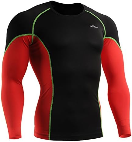 Emfraa Men Women Skin Compression Under Cool Base Layer T Shirt Long Sleeve S