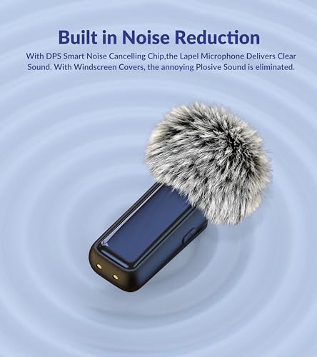 Wireless Microphone for iPhone Android Lav Mic USB C Lavalier Microphone Type C Lapel Mic for iPhone 15/16 iPad Video Recording Vlog TikTok - 24H Charging Case Noise Reduction