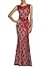 ANGVNS Women Elegant Halter Lace Wedding Bridesmaid Maxi Formal Dress