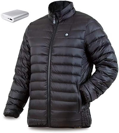 Men's Down Heated Jacket with Battery 12 Hour - Heated Coat, Heated Jacket for Men 800 Down Fill