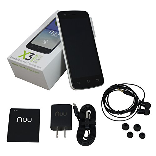 NUU Mobile X3 4.5" qHD LTE 8GB Unlocked GSM Dual-SIM Smartphone with 2-Year Ltd Warranty