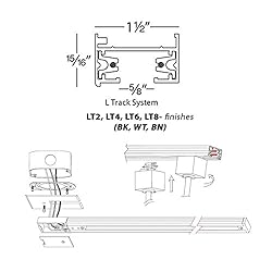 WAC Lighting LT6-BK 120V 6 Foot L Track with