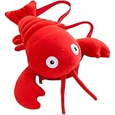 Ueeksry Adorable Lobster Plush Shoulder Bag - Kawaii Animal Shape Crossbody Bag, Novelty Purse Wallet Messenger Bag