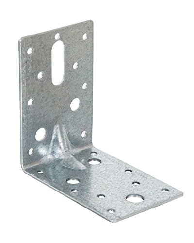 10 X Heavy Duty Reinforced Galvanised Angle Bracket 90x90x60mm Wide