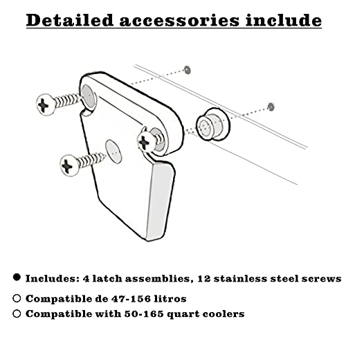 Cooler Latch Posts and Screws, High Strength Cooler Latch Replacement