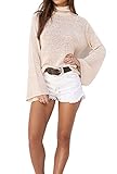 Hibluco Women's Long Sleeve Backless Tops Casual Blouses Fashion T-shirts