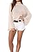 Hibluco Women's Long Sleeve Backless Tops Casual Blouses Fashion T-shirts