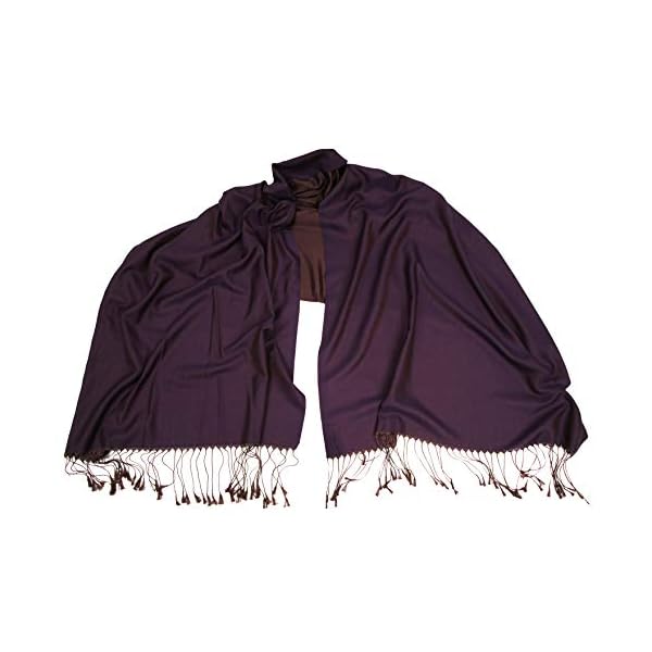 Long Solid Color Scarf Shawl with Silky Sheen for Occasions of Dressy