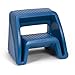 Simplay3 Handy Home Step Stool Plastic Two-Step Stool Seat - Indoor or Outdoor - 15.5
