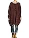 Mordenmiss Women's Stylish Sweatshirt Dress Knitted Jumpers Blouse Pullover w/Pockets L Coffee