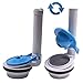 Hibbent 2 Pack Large 3-Inch Toilet Flapper Replacement Compatible with Gerber 99-788, Water Conserving Toilet Flappers for 3 Inch Flush Valves, Stainless Steel Chain, Easy to Install, Blue