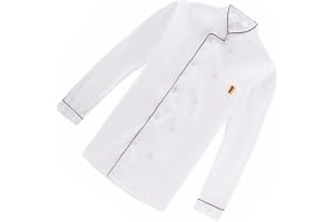 JECOMPRIS Red Embossed Long Sleeve Chef Coat Xl, Casual Loose Fit Catering Jacket for Restaurant, Bar, Outdoor