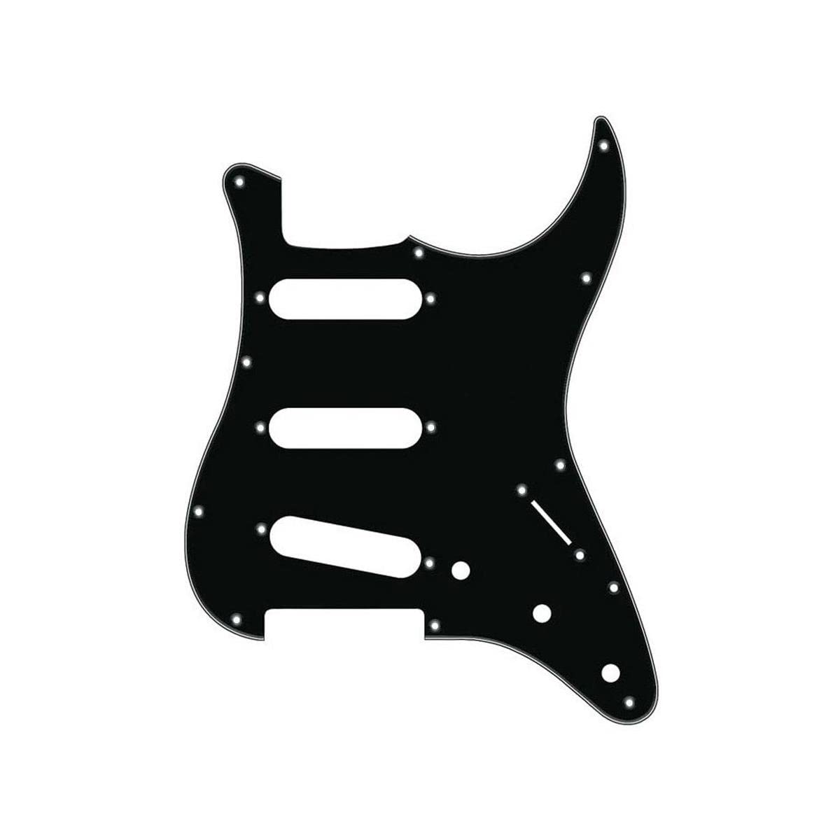 Fender® 11-HOLE MODERN-STYLE STRATOCASTER® S/S/S Pickguard Pickguard for Strat® 3-Ply S/S/S 11-Hole Black