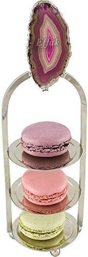 3 Tier Stands, Artisan Snack Plate 9.25 inches, Decorative Bowls, Cake Stands, Snack Trays, Macaron Stands, Appetizer Plate, Serving Platters, Serveware, Turkish, Coffee Table Styling, Purple Gemstone