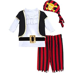 MOMBEBE COSLAND Baby Jongens Piraat Kostuum 5 Stuks Set