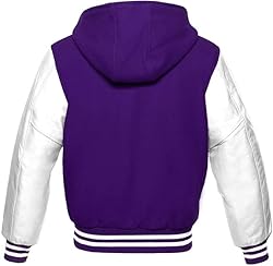 GOKTOG Hooded Varsity Jacket Women, Baseball