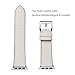 WFEAGL Compatible iWatch Band 38 40mm,Top Grain Leather and Nature Rubber Hybrid Sweatproof Band for iWatch Series5/4/3/2/1,Sport (38mm 40mm,IvoryWhite Hybrid Band), 38mm 40mm, leather
