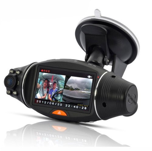 BW BWSC310 2.7 Inch Rotatable Screen Dual Camera Car DVR with GPS Logger and GPS Sensor Night Vision