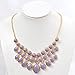 Jane Stone Fashion Necklace Grey Bubble Beaded Necklace Bib Statement Necklace Bridesmaid Wedding Necklace (Fn0627-Grey)