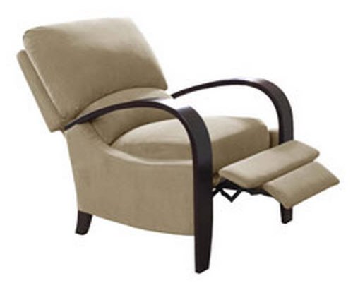 Microfiber Recliner Chair Bent Wood Armrest Reclining Armchair Backrest Footrest Foot Support That Provides Comfort and Relaxation to Your Office Home Living Room Furniture Foam Padded Couch Sofa