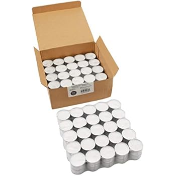 Stonebriar Long Burning Tealight Candles, 8 Hours, White, Unscented, 100 Pack