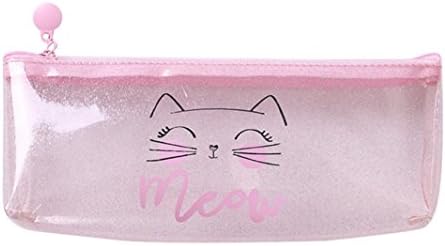 Clearance Sale! Wintialy Pink Transparent Pencil Case Cosmetic Bag Makeup Pouch Pencils Box
