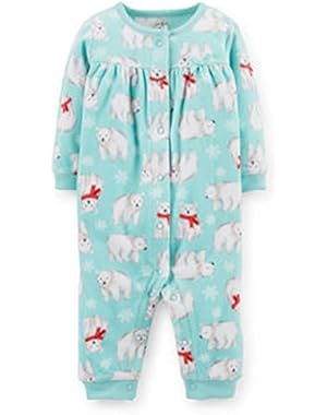 Baby Girls' 1 Piece Fleece Jumpsuit- Polar Bears