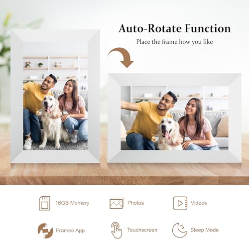 AEEZO 10.1 Inch WiFi Digital Picture Frame, IPS Touch Screen Smart