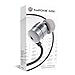 GOgroove Silver Earbuds In-Ear Earphones with Deep Bass & Custom Ear Gels - Noise Isolating Design , Durable Alloy Housing , & Angled for Comfort - Great for the Music , Podcasts , & More