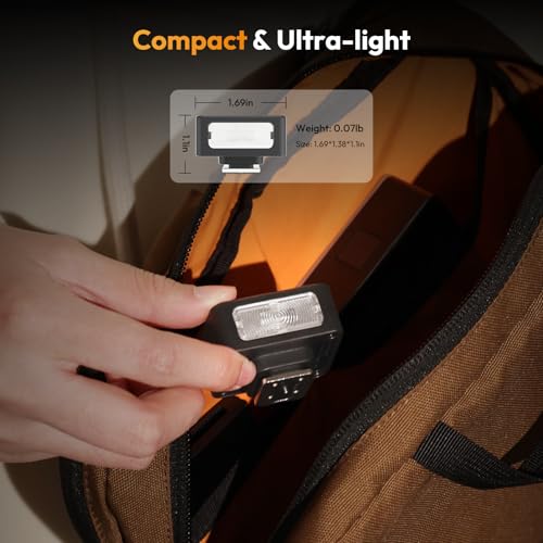 ULANZI SL01 Mini Camera Flash, GN8 6500K Mini Flash Speedlite, 4 Power Levels, Compatible with Sony ZV-1/ZV-E10/Canon/Nikon/Fuji/Panasonic/Leica/Olympus, 【Not Fits Sony ZV-1F】