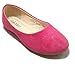 Bellamarie Dana-22K Girl Kids Dress Ballet Flat Slip On Comfortable Ballerina Synthetic Suede Shoes