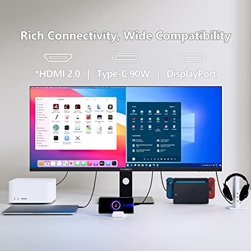 INNOCN 4k Gaming Monitor 40 Inch - Ultrawide, 144Hz 2ms (GTG) - 3440 x 1440P Screen with FreeSync, 21:9 IPS Widescreen, HDR 400, 100% sRGB, HDMI 2.0, USB C 90W, Height Adjustable, 40C1R