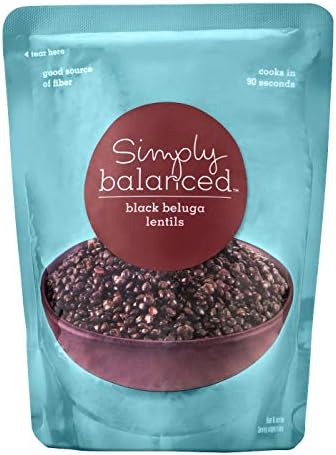 Simply Balanced Black Beluga Lentils Micro Pouch 8 oz