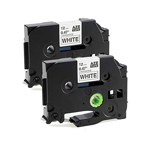 Replace TZe-2312PK TZe231 Compatible with Brother P-touch Labeler PTD600, PT-P700, PTD210, PTD400AD TZ231 Label Tape Refills Laminated Black on White TZ Tapes 0.47in X 26.2ft (12mm X8m) 2-Pack by ASpr
