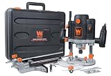 WEN 6033 15-Amp Variable Speed Plunge Woodworking Router Kit with Carrying Case & Edge Guide