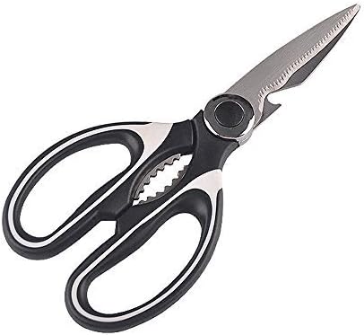 Cooko Kitchen Scissors,Multi-Purpose Kitchen Shears,Professional stainless steel Scissors for Cutting Chicken, Poultry, Fish, Herbs, Meat,Small Bones and BBQ's