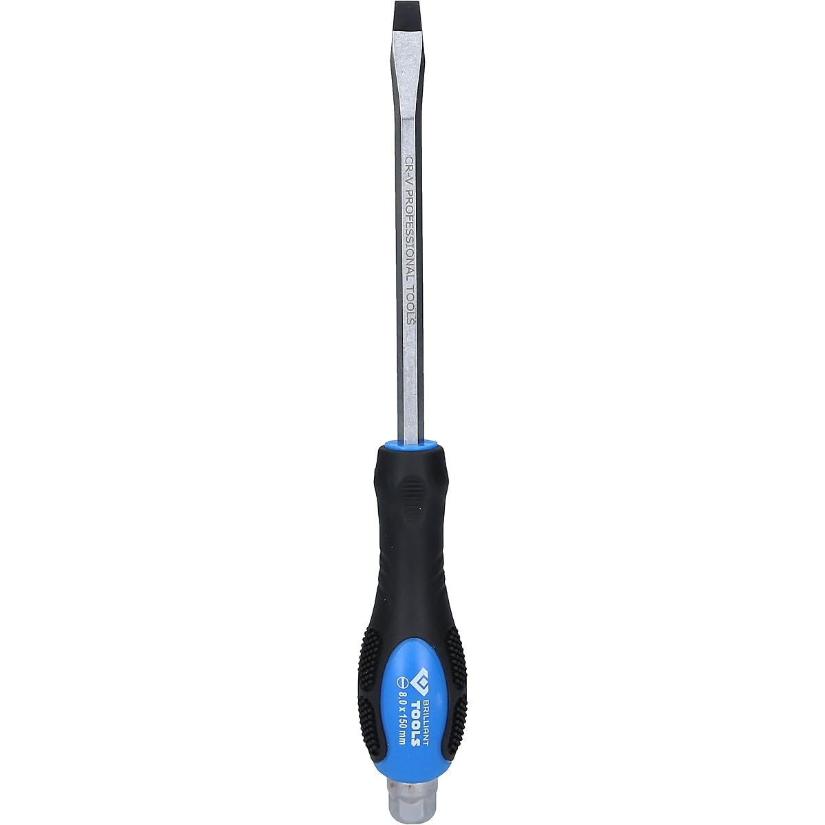 BRILLIANT TOOLS BT034805 Screwdriver Slotted with Impact Cap, 8.0 mm [Powered by KS Tools]