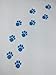 SAHM Blue Paw Print Stickers - 120 Dog Cat Animal Paws 1 inch Small for Boy Or Girl - Great for Birthday Party Favors - Clues - Scrapbook - Calendar - Teachers Reward - Labels